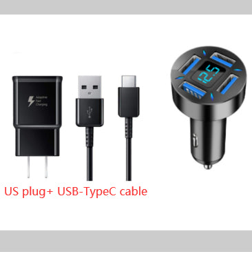 Chargeur voiture rapide 4 ports USB avec affichage LED