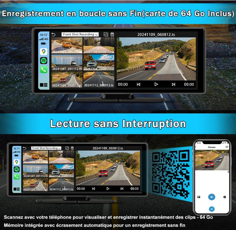 Carplay Voiture + cam avant/arrière I TS Automotive