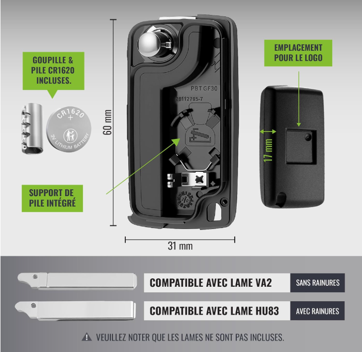 Protégez votre Clé avec Style | Coque Premium Automobile